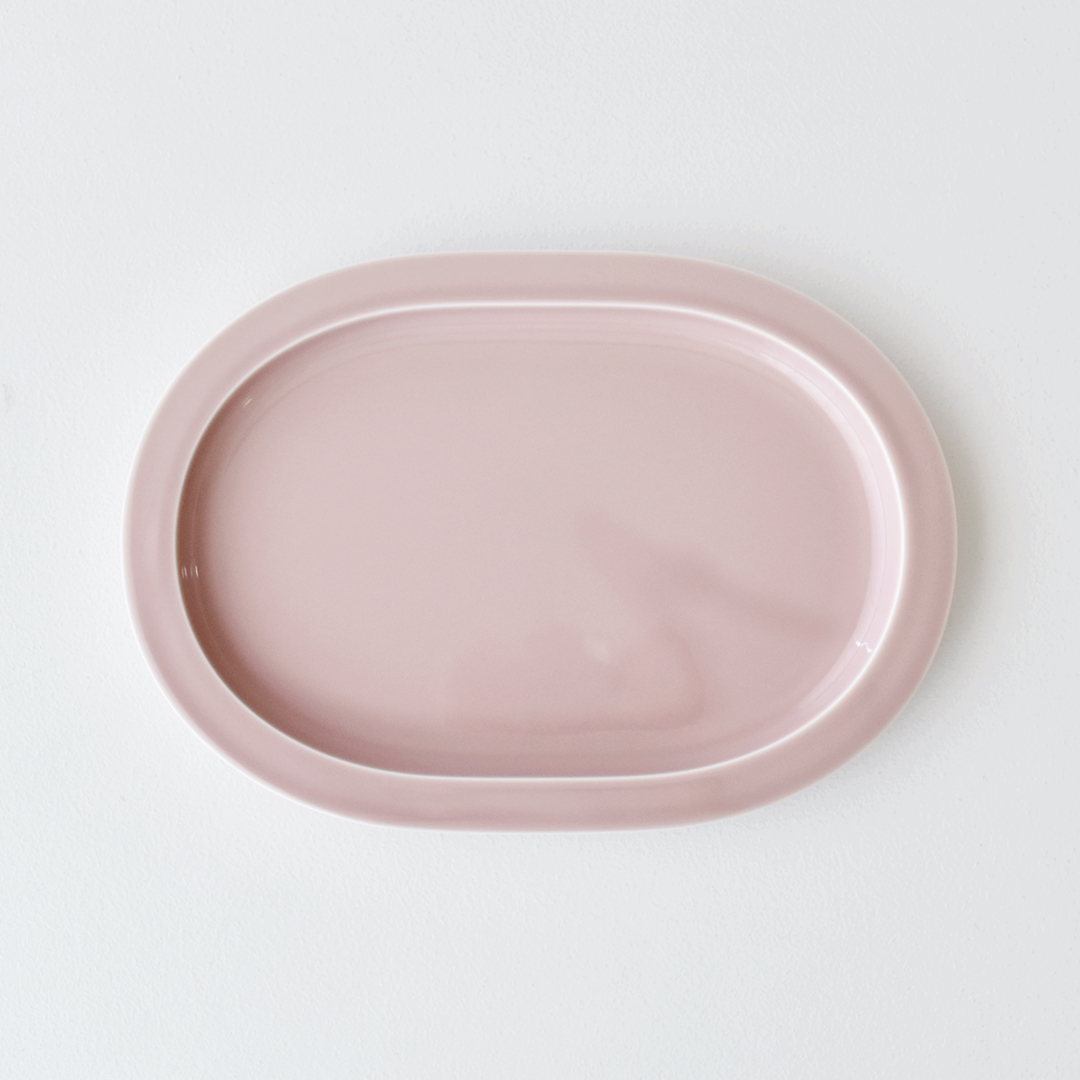 yumiko iihoshi porcelain × CHECK&STRIPE「限定」Oval Flatine ミスティピンク