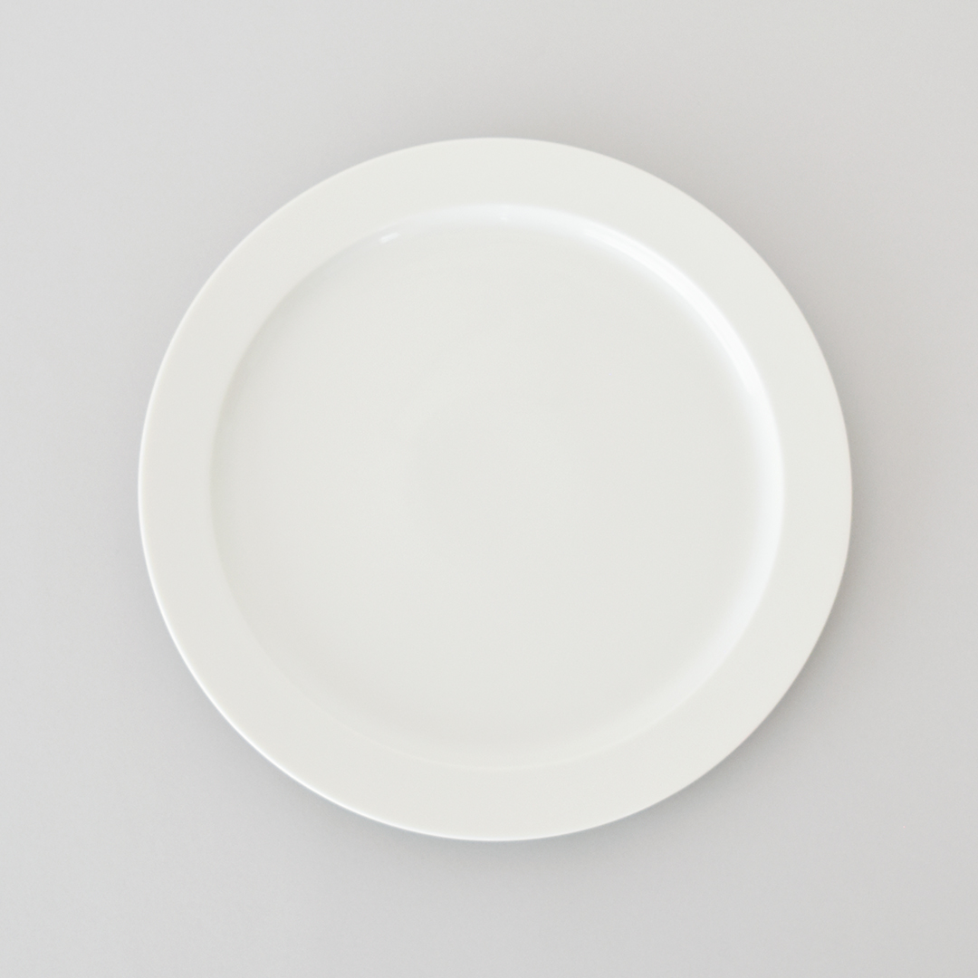 yumiko iihoshi porcelain × CHECK&STRIPE  unjour アンティークホワイト　matin plate (plate L)