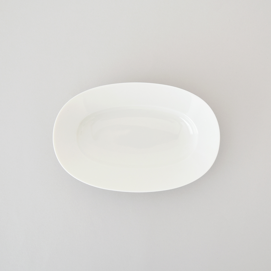 yumiko iihoshi porcelain × CHECK&STRIPE  Oval Plate アンティークホワイト　M