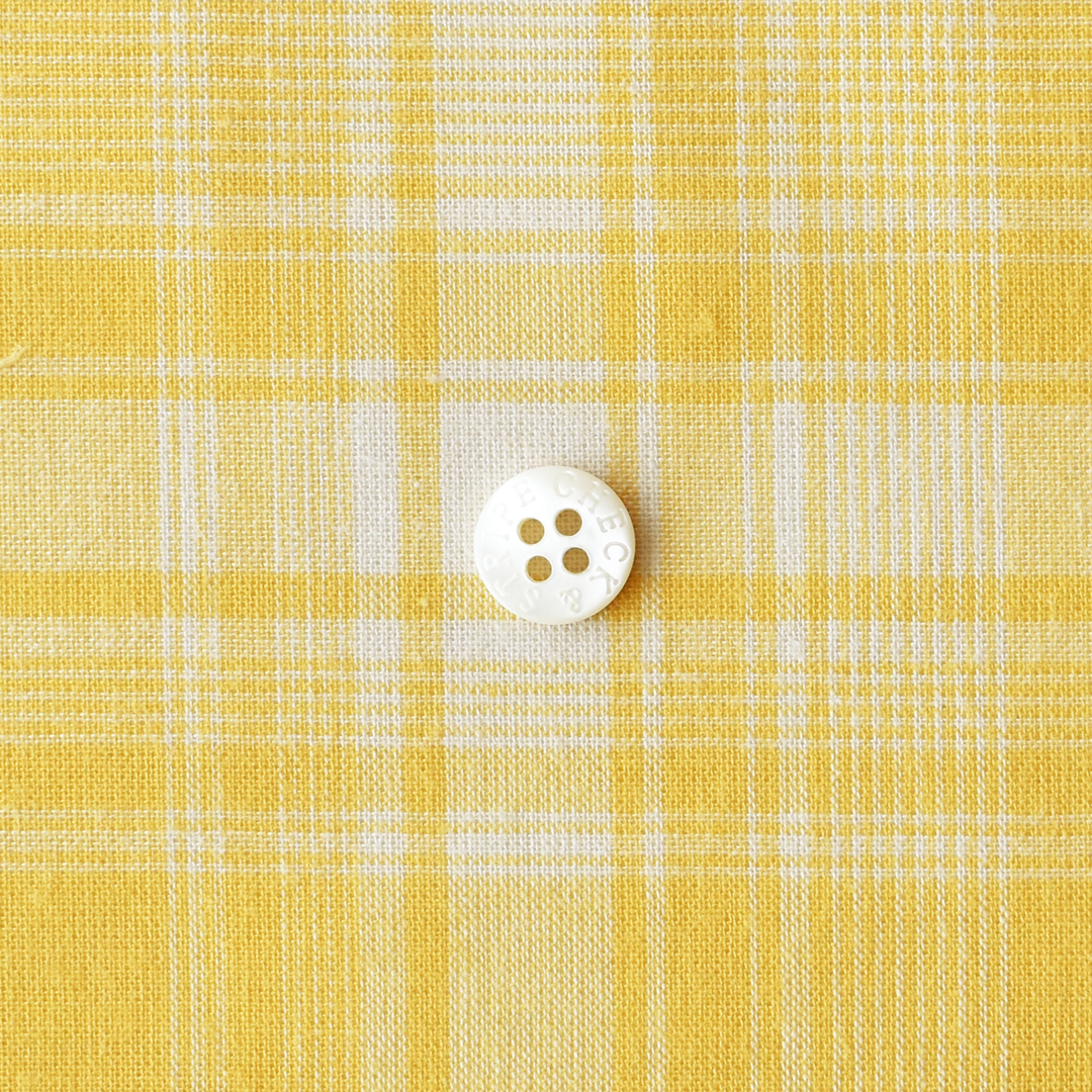 オーガニックコットン先染めチェック　イエロー系