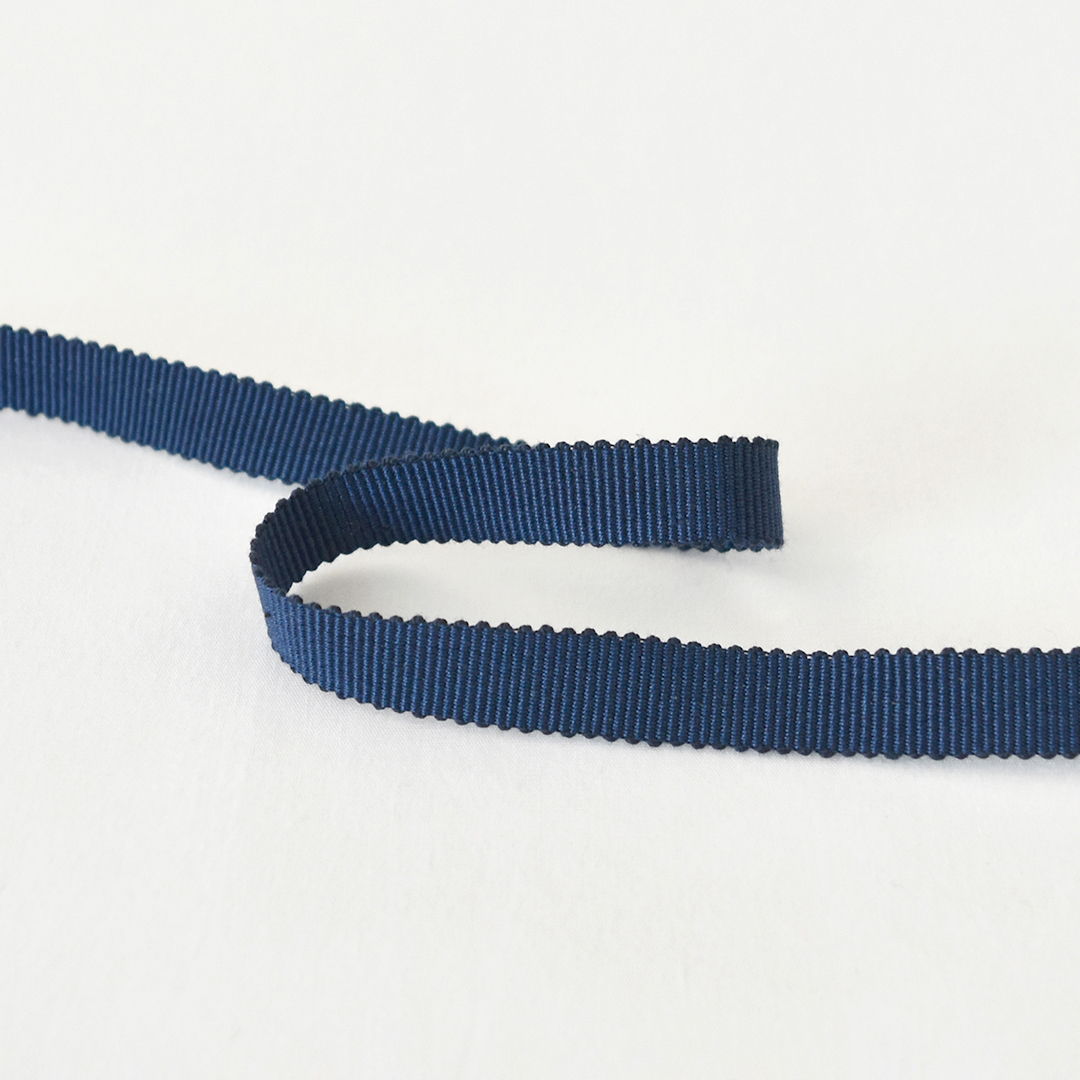 フランスのコットングログランテープ 10mm幅　279(ネイビー)