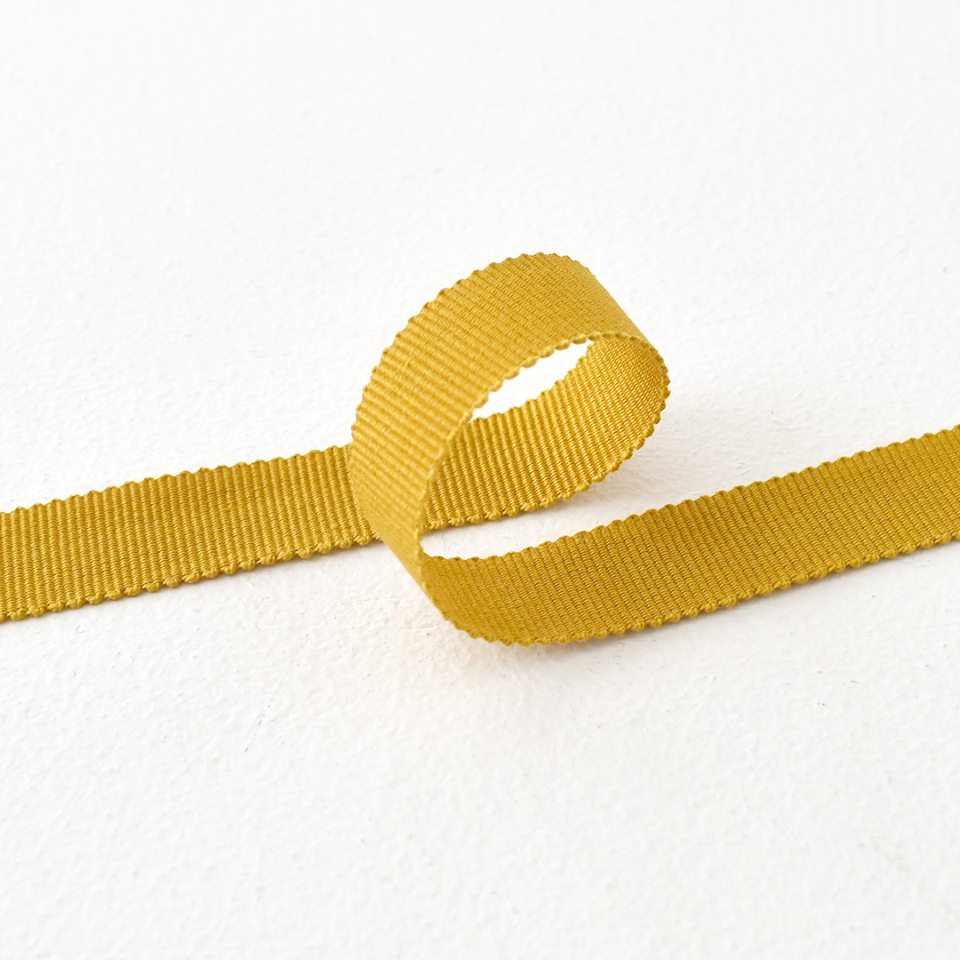 フランスのコットングログランテープ 15mm幅　251(マスタード)