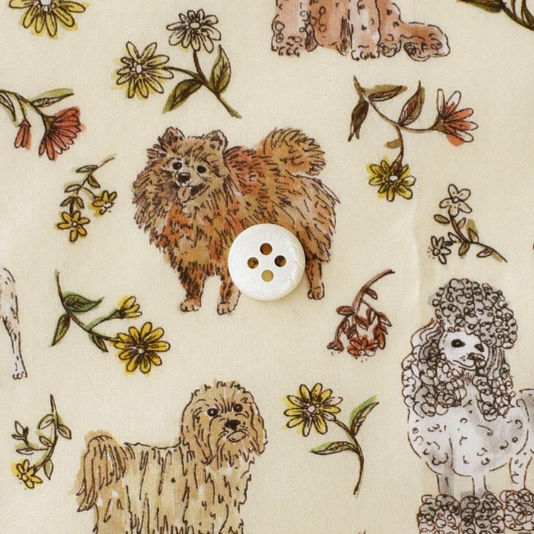 リバティプリント　Mal’s Pals D(クリームイエロー)