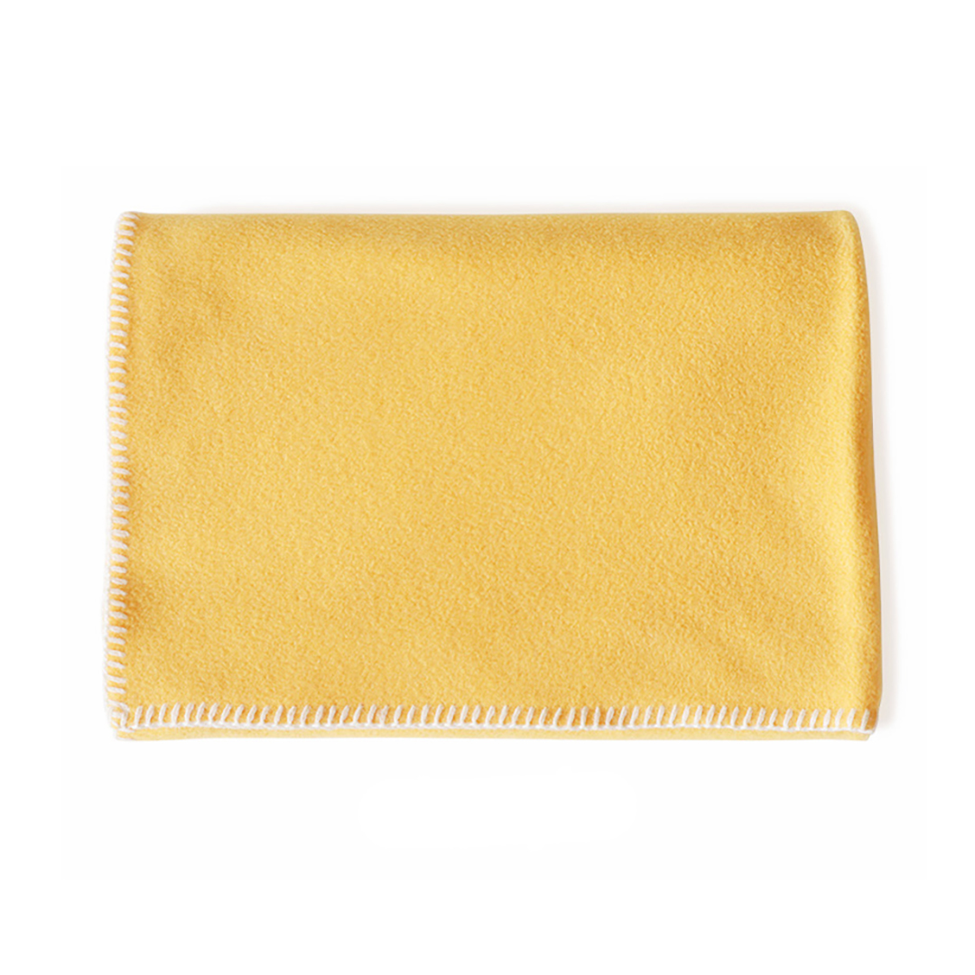 CINQ TWEEDMILL フリースミニブランケット　カスタード