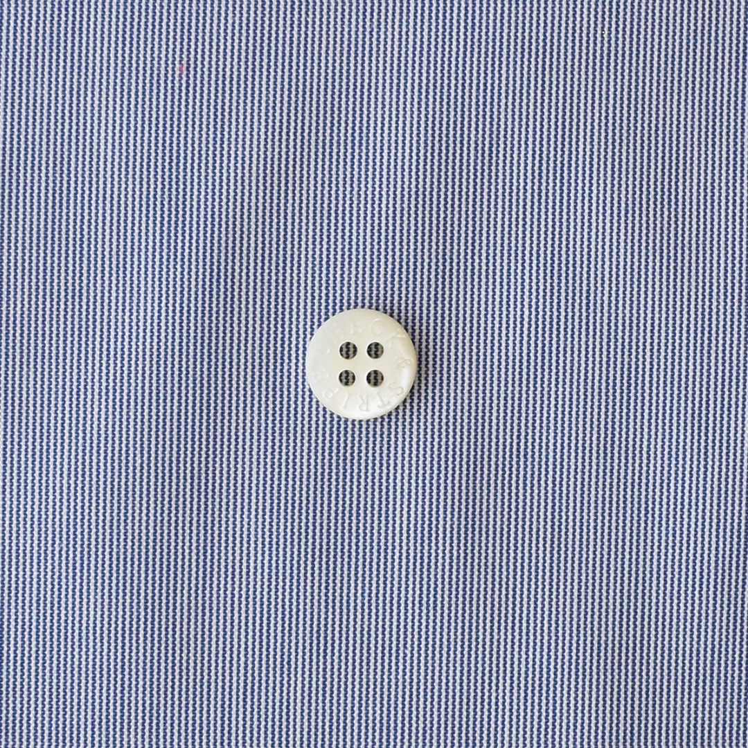 さらっとしたコットン ペンシルストライプ　ネイビー×ホワイト