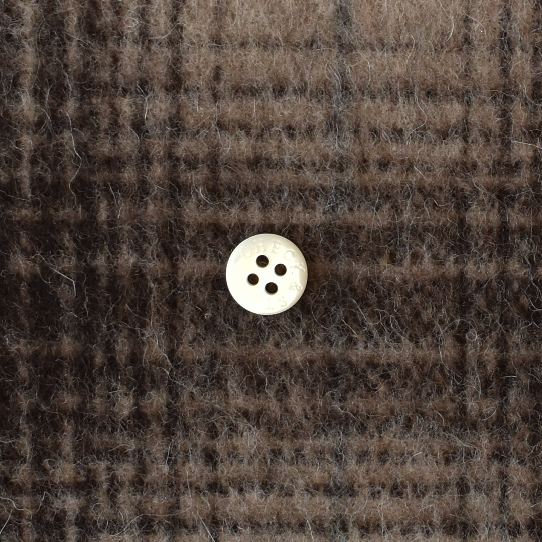 (特価)やわらかアルパカ混チェック　ブラウン系