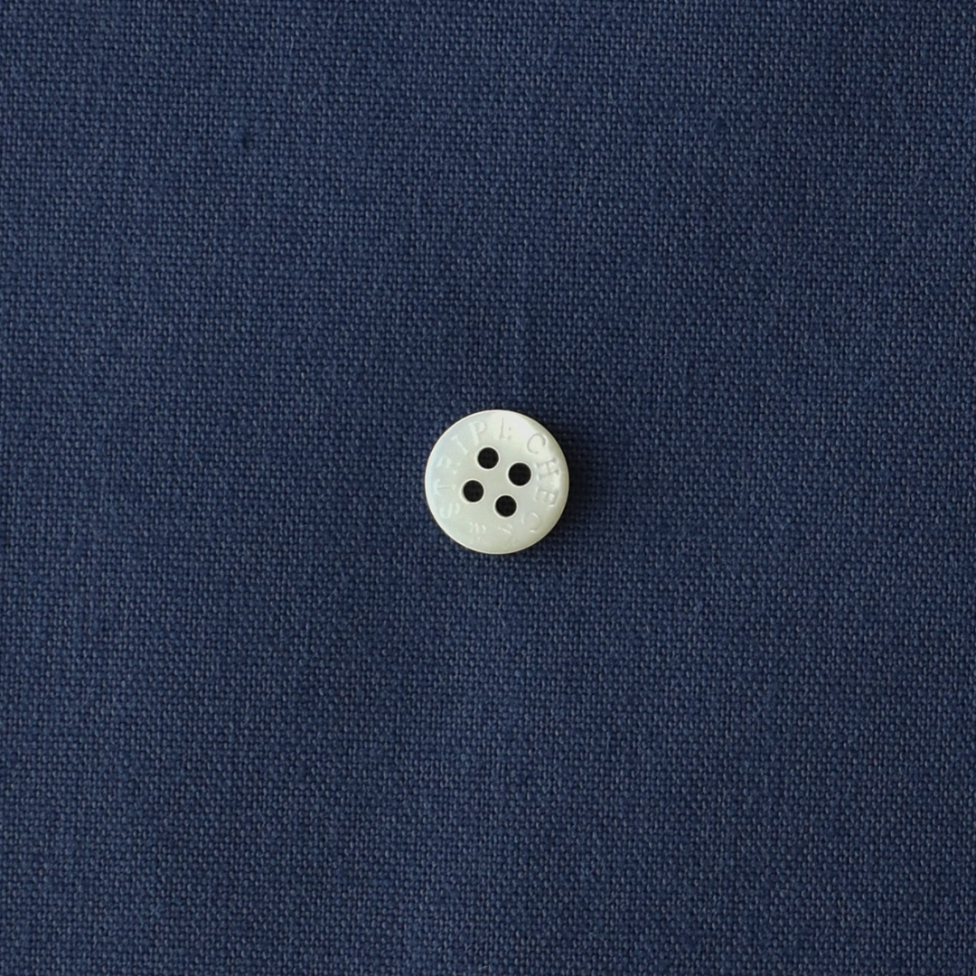 幅広ハリのあるコットン　ブルー