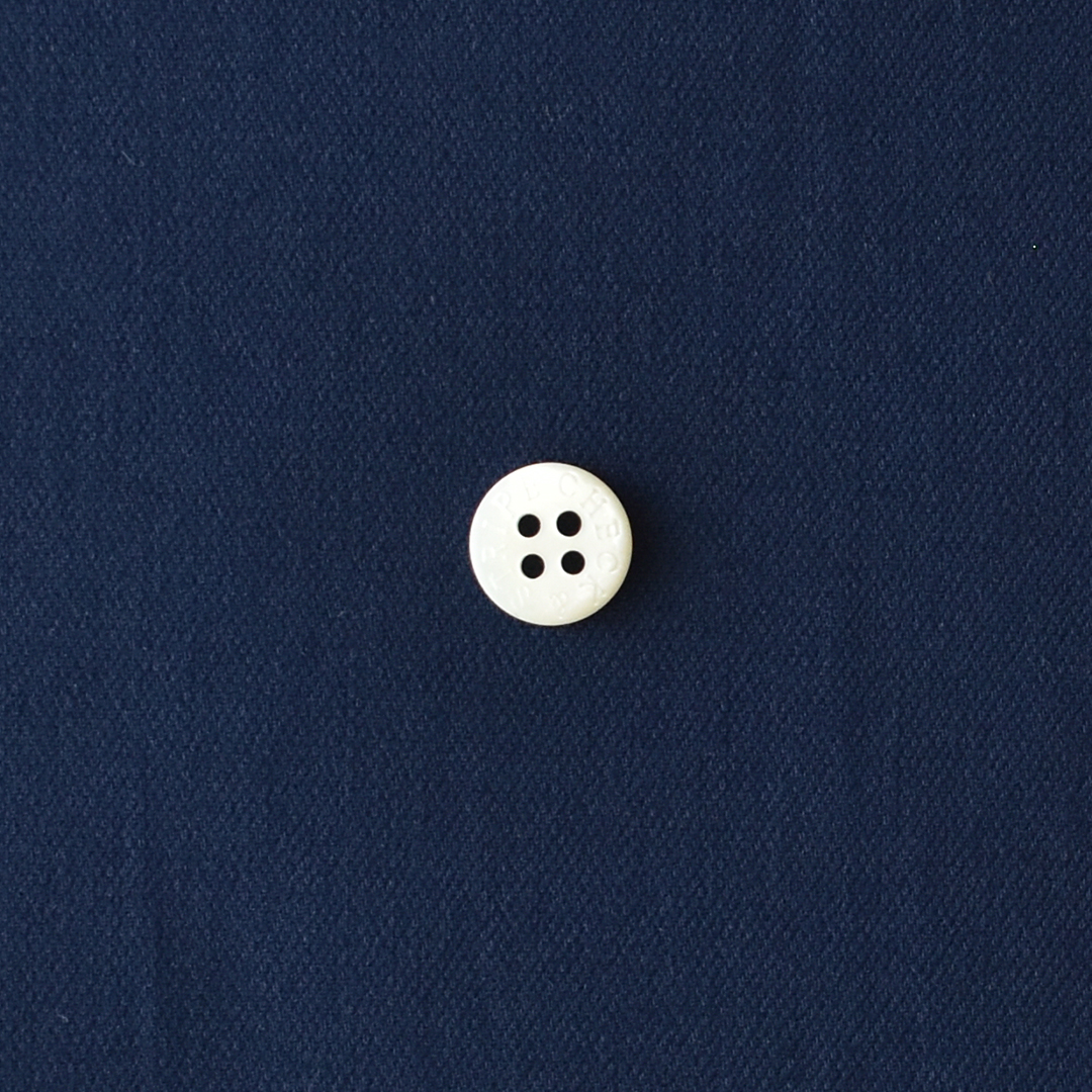 さらっとしたコットンリネンストレッチチノ　ブルー