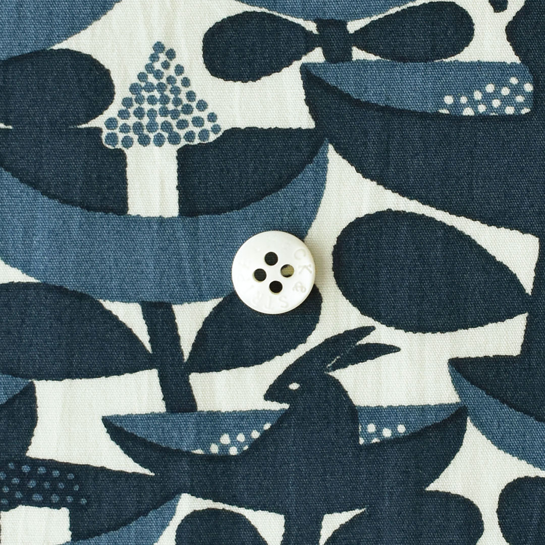 ラミネートカットクロス 「garden」　ネイビー系