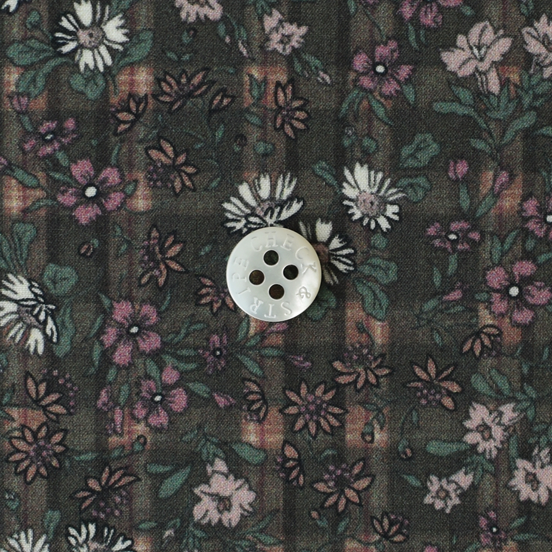 リバティプリント　Maria Check ◎J24A(フレンチカラー・カーキ系)