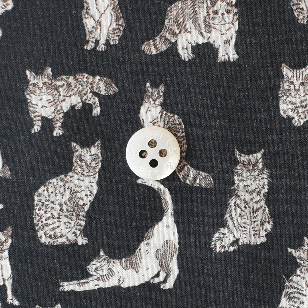 リバティプリント　Meow-petit ◎J24G(インクブラック)