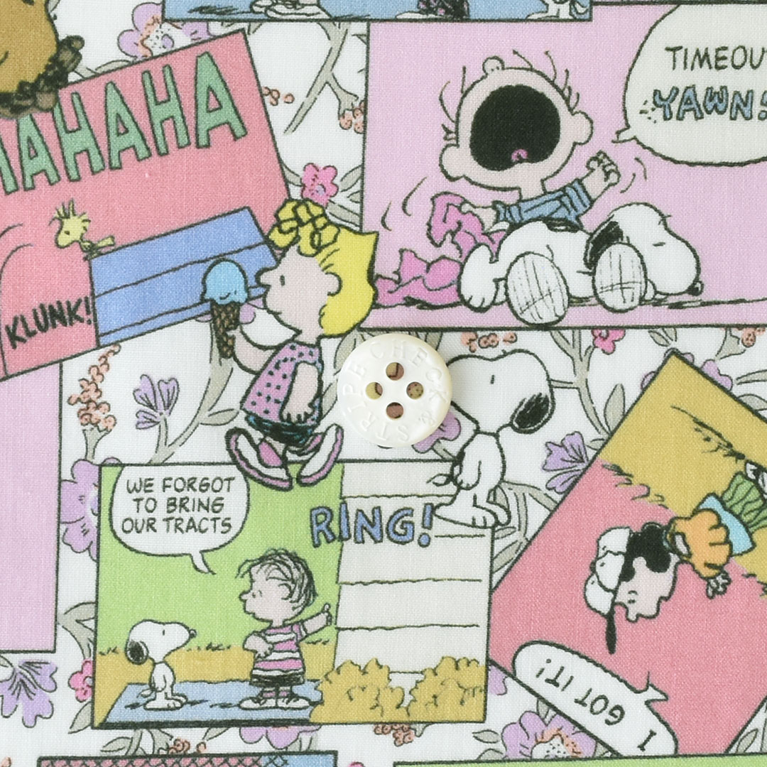 リバティプリント　Comic Strip Cosmos J25D(ピンク)