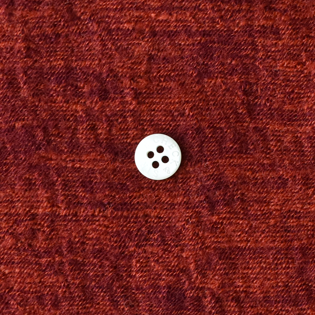 ちょっと幅広やわらかメランジウールニット　オレンジレッド系