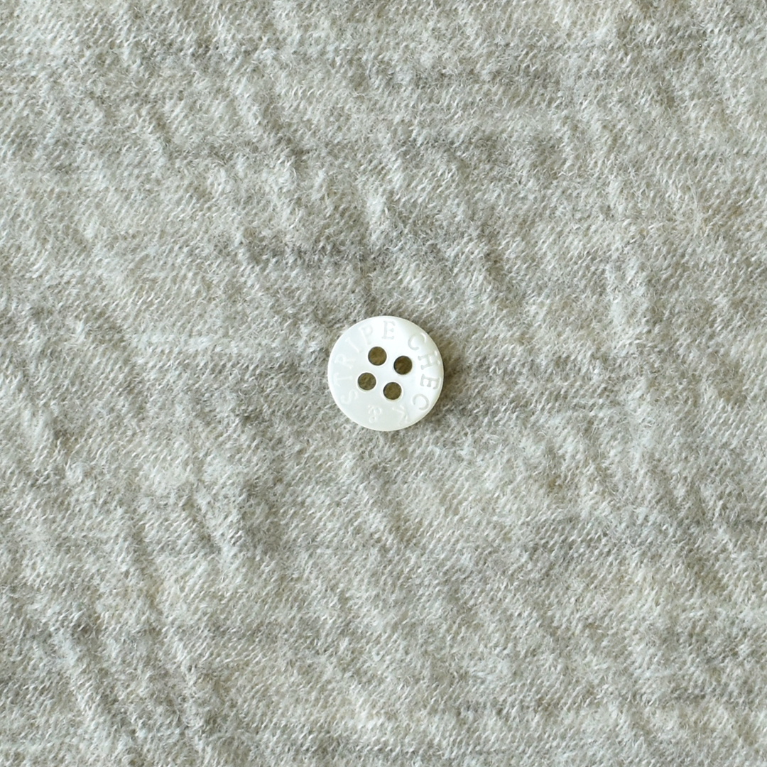 ちょっと幅広やわらかメランジウールニット　ライトグレージュ