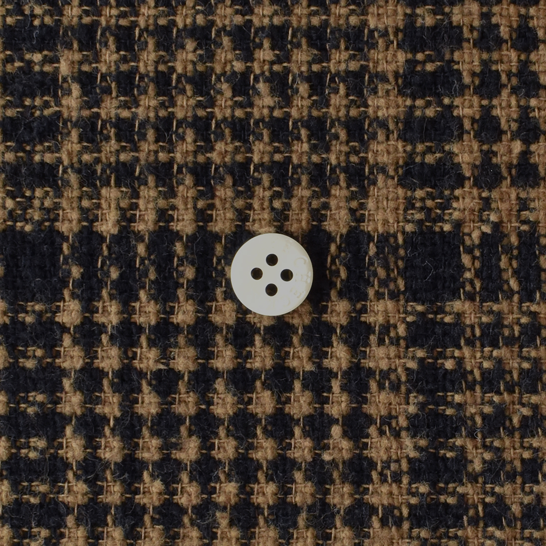 ツイード風コットンチェック　ブラウン×ブラック