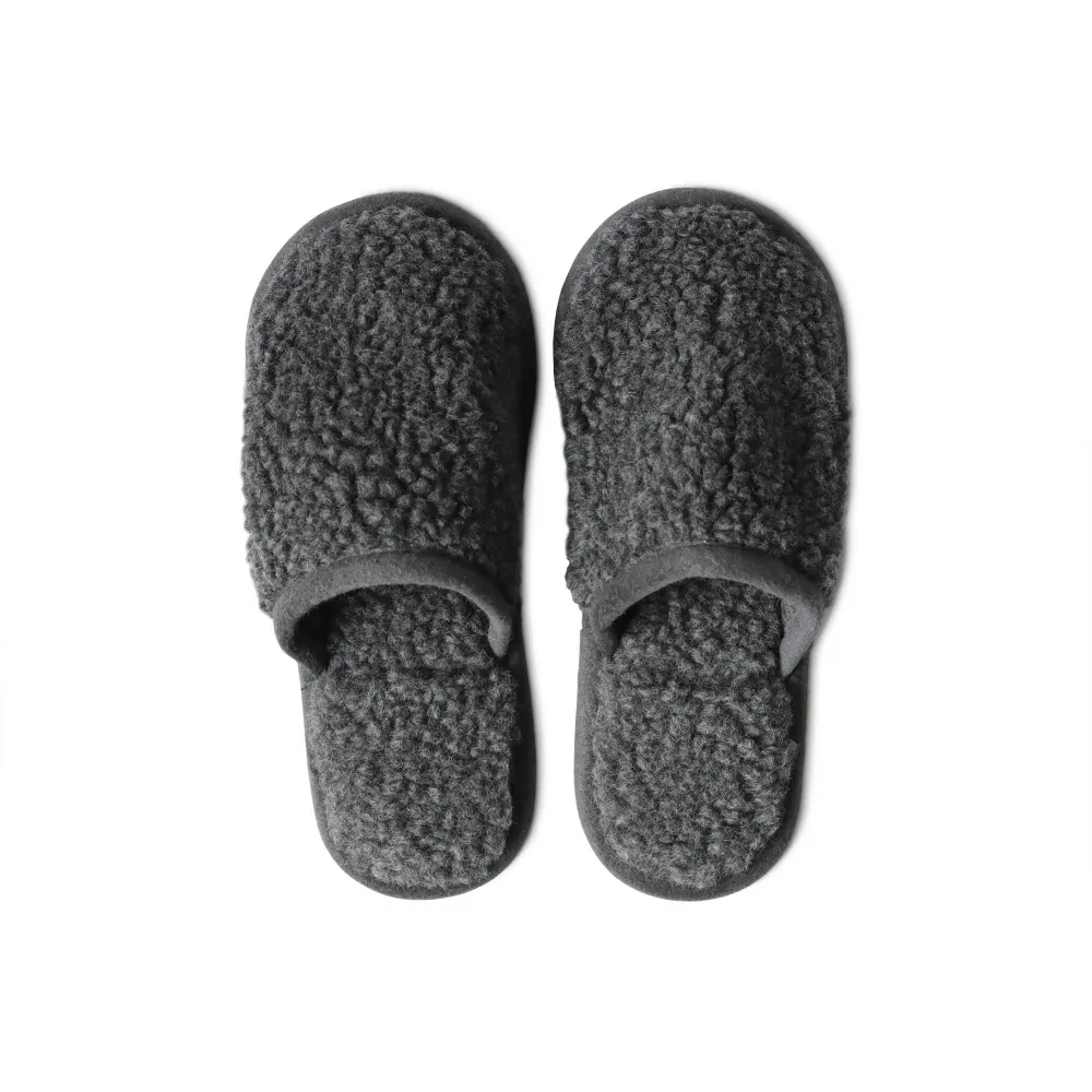 CINQ ラトビアのウールスリッパ　グレー/Lサイズ