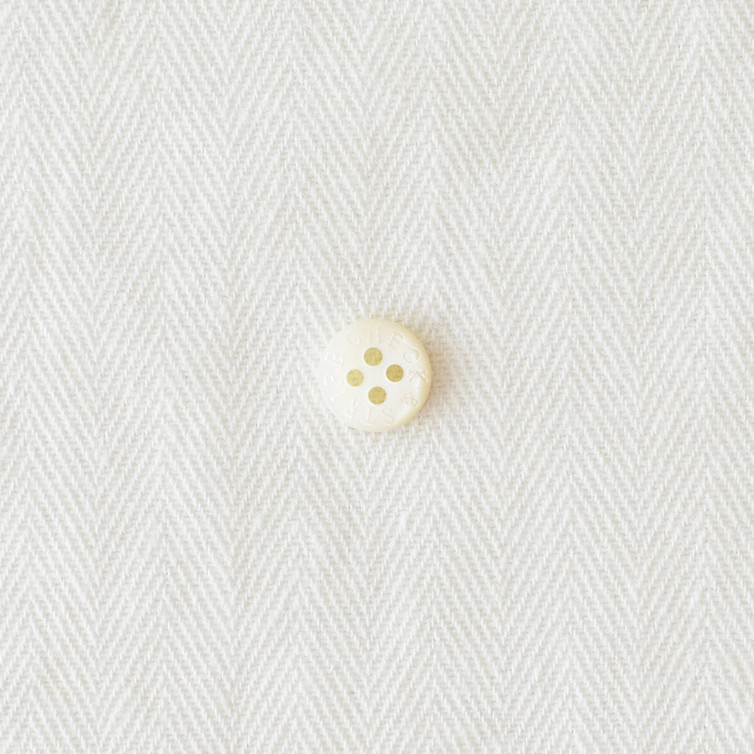 幅の広いコットンリネンのヘリンボーン　オフホワイト