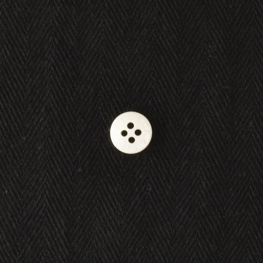 幅の広いコットンリネンのヘリンボーン　ブラック