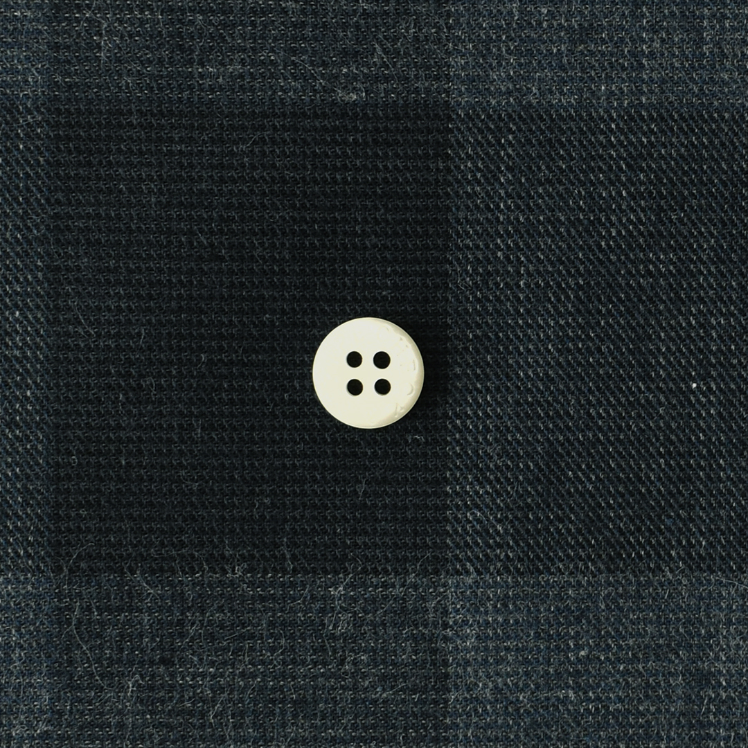 幅広微起毛コットンのブロックチェック　ネイビー系