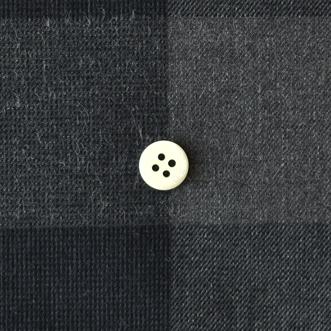 幅広微起毛コットンのブロックチェック　グレー系