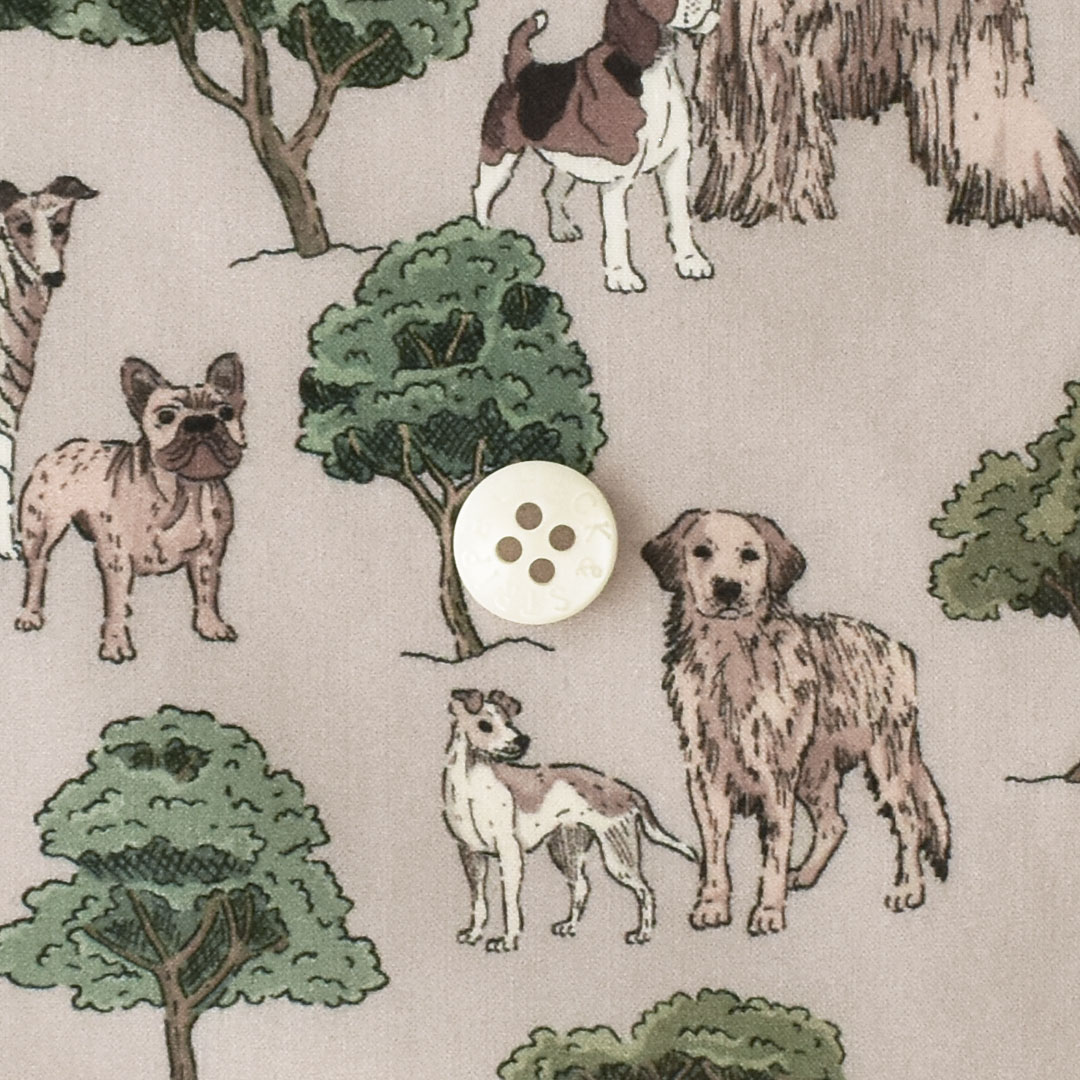 リバティプリントタナローン  Hyde Park Hounds　C(モーヴピンク)