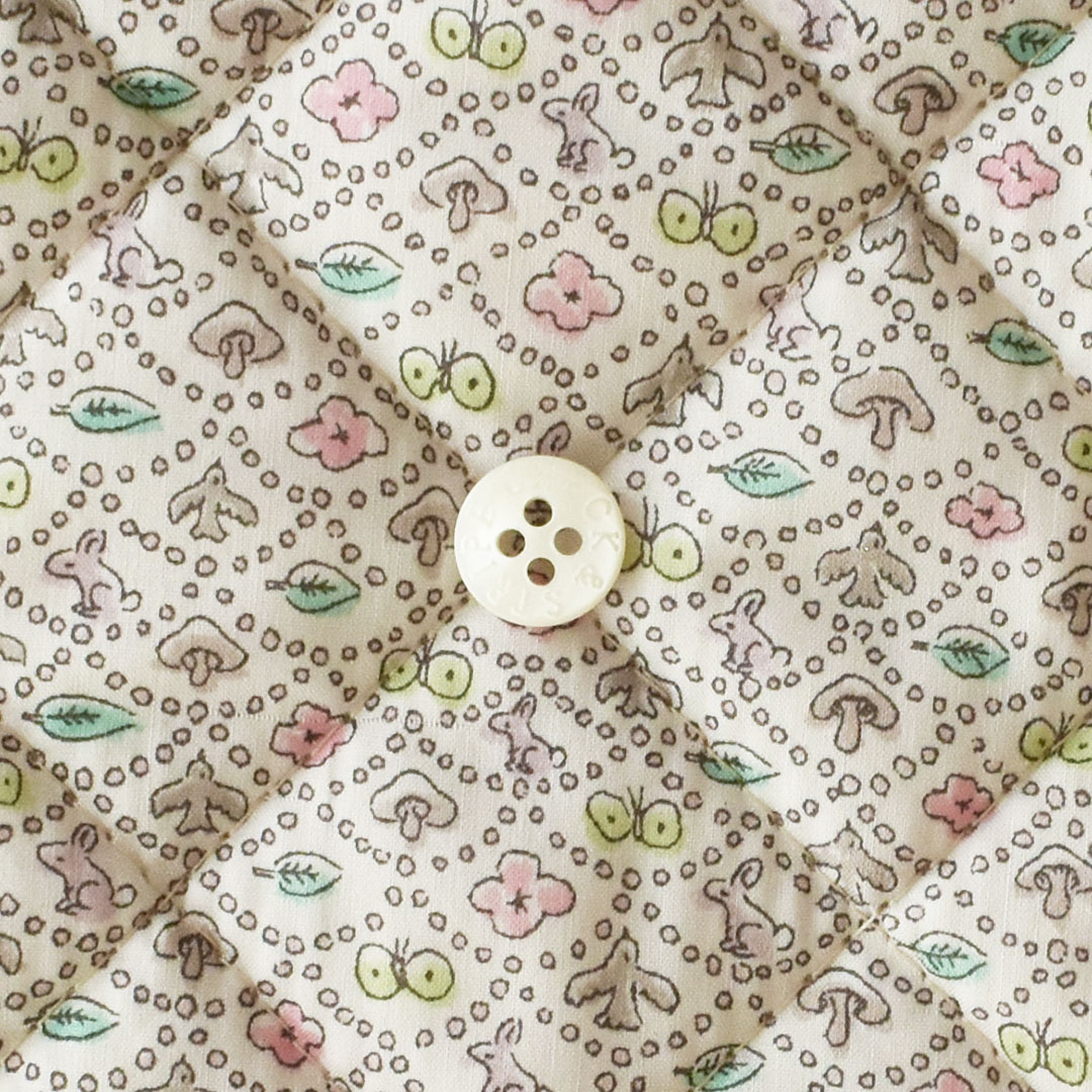 リバティプリントキルティング Forest Wave　◎J25W(ピンク系)