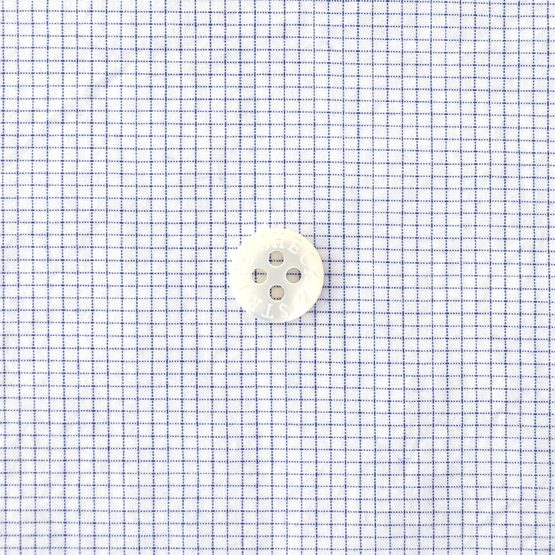 (数量限定トライアル特別20%オフ価格)CHECK&STRIPEオリジナルコットンパピエ　ピンチェック ブルー