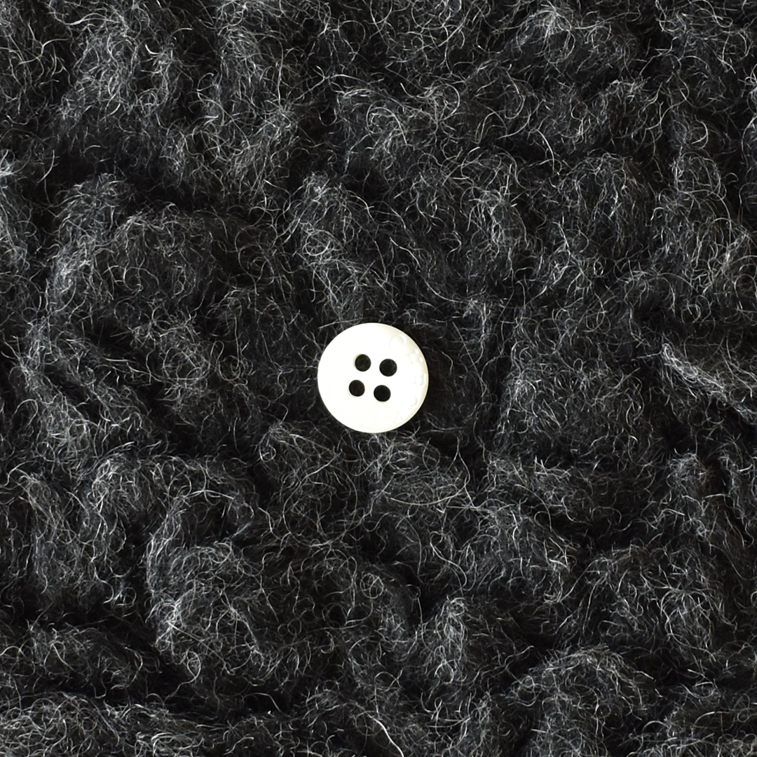 (特価)イタリア製幅広もこもこボア（レシピ付き）　チャコールグレー