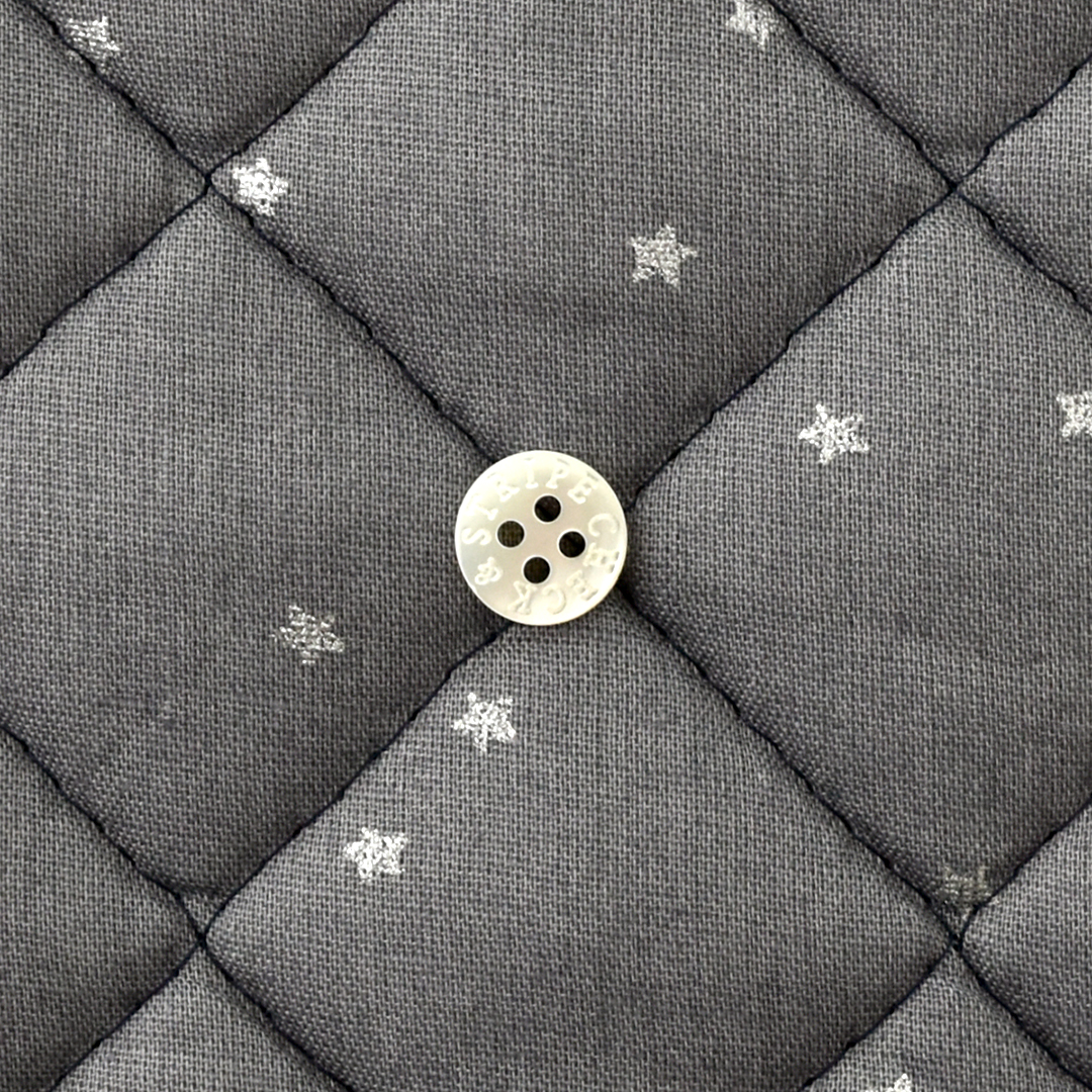 C&Sオリジナル星の綿麻キルティング(レシピ付き)　ラベンデューラにシルバー