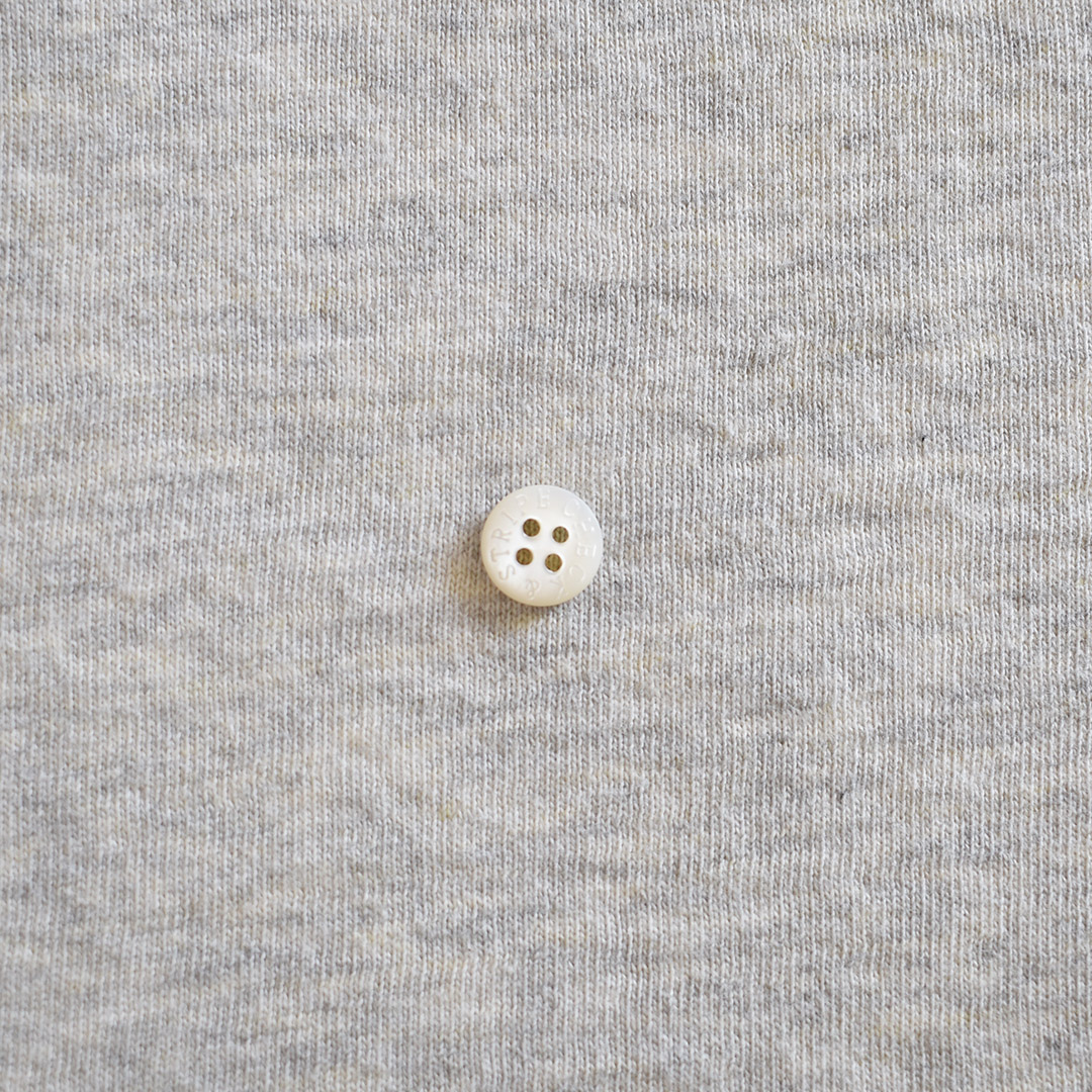 とても幅広のコットン接結ニット　杢グレー