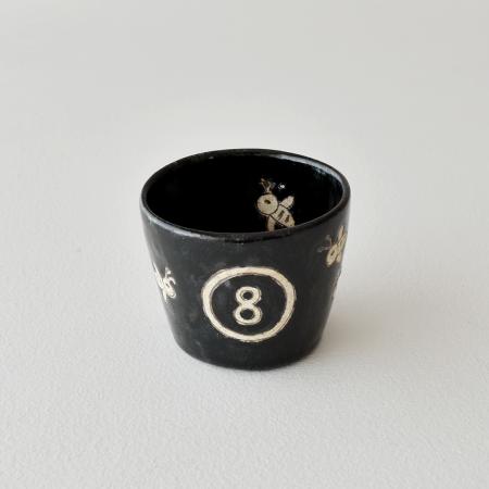 寺門広気さん　ワインクーラー　アイスペール　ブラック　陶器　作家もの 寺門広気さん ワインクーラー アイスペール ブラック 陶器 作家もの
