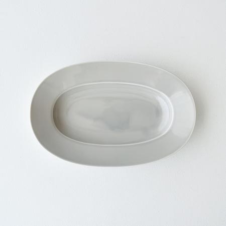 イイホシユミコ　オーバル皿　リム皿　グレー　ホワイト　チェック＆ストライプ吉祥寺 CHECK＆STRIPE / 商品詳細グループ